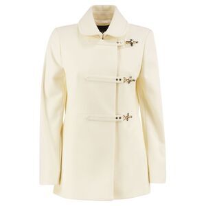 Fay Women Wool-Blend Short Coat With 3 Ganci